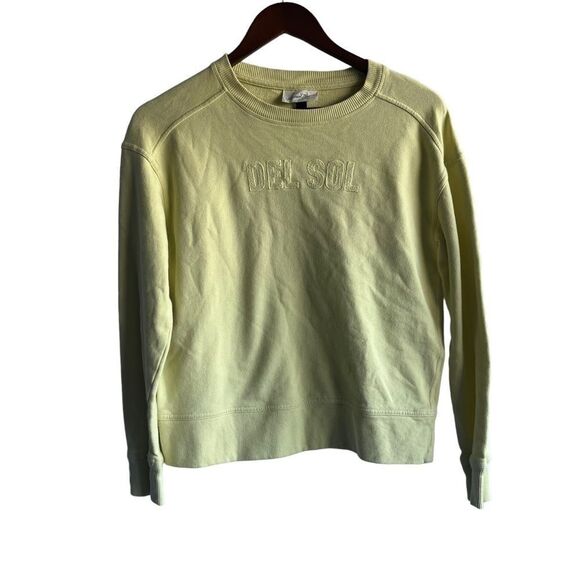 Women's Universal Threads Yellow Del Sol Crewneck Sweatshirt - Picture 1 of 6